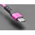 Adafruit 5153 Pink and Purple Woven USB A to USB C Cable - 1 meter long