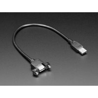 Adafruit 908 Panel Mount USB Cable - A Male to A Female