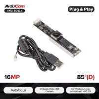 Arducam B0522 16MP IMX298 USB Camera Module with Autofocus, Built-in Microphone, for Windows, Linux, Android, and Mac OS