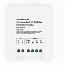 2-Channel Wi-Fi AC Relay, Powered by XIAO ESP32-C3, Native Support ESPhome and Home Assistant, Built-in Power Meter