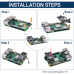 52Pi N10 Tiny PCIe M.2 Key-M NVMe SSD PCIe Peripheral Board for Raspberry Pi 5, Support M.2 NVMe SSD 2230 2242