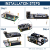 52Pi M.2 NVMe SSD Plus 2.5G Ethernet Adapter for Raspberry Pi 5, W01 U2500 Hat with NVMe SSD Expansion, USB 2.5G Network Port, GPIO Header, Support M.2 NVMe M-Key 2230/2242/2260/2280 SSD