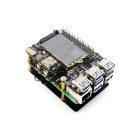 Waveshare 27698 PCIe to M.2 4G/5G And USB 3.2 HAT for Raspberry Pi 5, Compatible with SIMCom/Quectel 4G/5G modules, Raspberry Pi 5 HAT, High-speed Networking