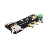 Waveshare 27009 Micro HDMI to HDMI Multifunctional Adapter, Compatible with Raspberry Pi 5 / 4B, Two Power Supply Methods, Supports Dual 4K Outputs