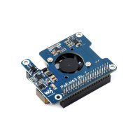 Waveshare 26399 Power Over Ethernet HAT (F) For Raspberry Pi 5, High Power, Onboard Cooling Fan, With Metal Heatsink, Supports 802.3af/at network standard