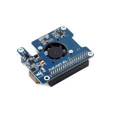 Waveshare 26399 Power Over Ethernet HAT (F) For Raspberry Pi 5, High Power, Onboard Cooling Fan, With Metal Heatsink, Supports 802.3af/at network standard